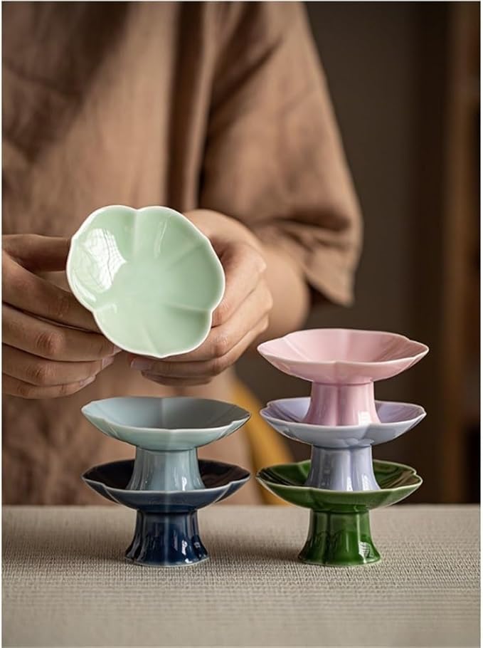 Appetizer Plates Serving Platter Decoration Multipurpose Ceramic Tray Serving Plate Fruit Bowl for Condiment(Green)