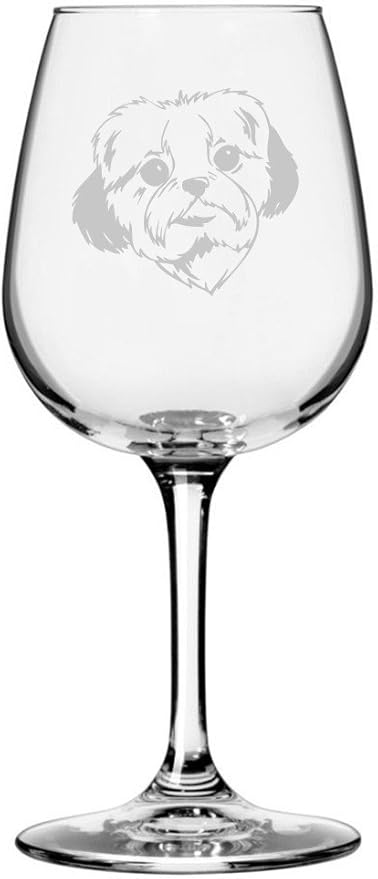 Chinese Imperial Dog Personalized Custom Themed Etched 12.75oz Wine Glass