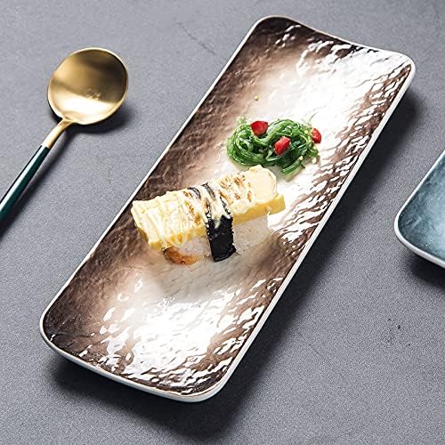 Appetizer Plates Japanese Sushi Plate Household Creative Ceramic Rectangular Plate Center Plate Hotel Nordic Tableware Cheap Plates