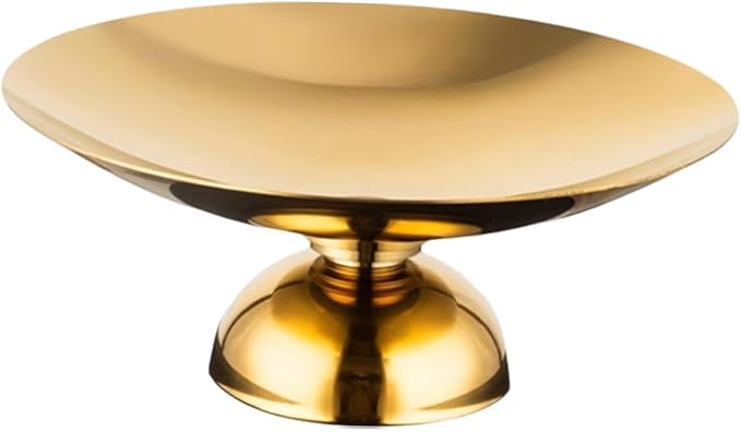 Multi-Function Storage Tray for Serving Plate and Fruit Home and Restaurant, Gold