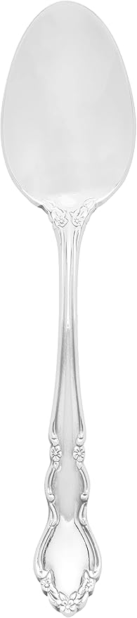 Oneida Silverware Set, Dover Fine Teaspoons Flatware Set, Service For 4, 18/10 Stainless Steel, Mirror Finish, Dishwasher Safe, Home And Kitchen Utensils Sets, Spoons, Tea spoon (Silver, 4 Piece)