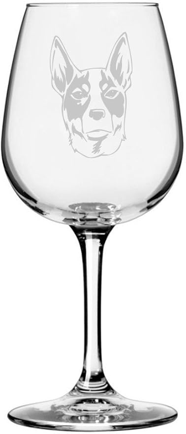 Etched Laser Art Chilean Fox Terrier Personalized Dog Themed Etched 12.75oz Wine Glass Custom Dog Breed Wine Glasses, Ideal for Pet Lovers, Unique Birthday Gift for Men & Women, Personalized Gift