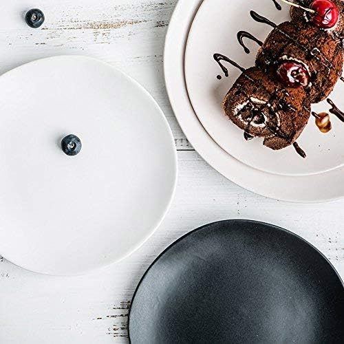 SOCOSY Creative Ceramic Dinner Plate/Dessert Plate/Appetizer Plate/Salad Dish/Steak Plate/Service Plate for Party Kitchen - 10 Inches