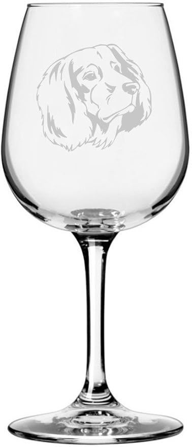 Etched Laser Art German Longhaired Pointer (GLP) Personalized Dog Themed Etched 12.75oz Wine Glass Custom Dog Breed Wine Glasses for Pet Lovers, Personalized Birthday Gift for Men & Women