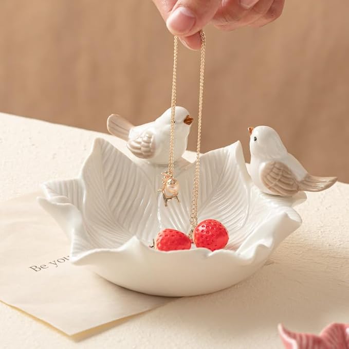 Appetizer Plates Jewelry Key Storage Tray Home Living Room Desktop Tray Ceramic Snack Plate Cheap Plates(A)
