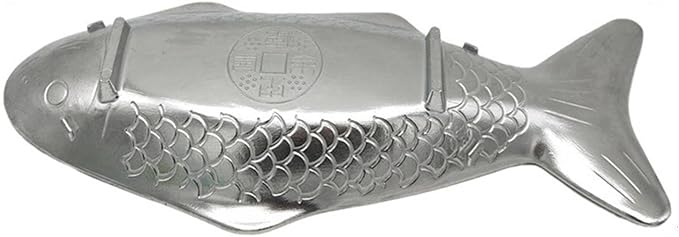 Thai Fish Plate – Aluminum Hot Pot Serving Trays, Fish-Shaped Food Platter | Metal Tableware for Indoor Kitchen, Outdoor Dining, Seafood Presentation, Party Serving, Restaurant, Home Cooking