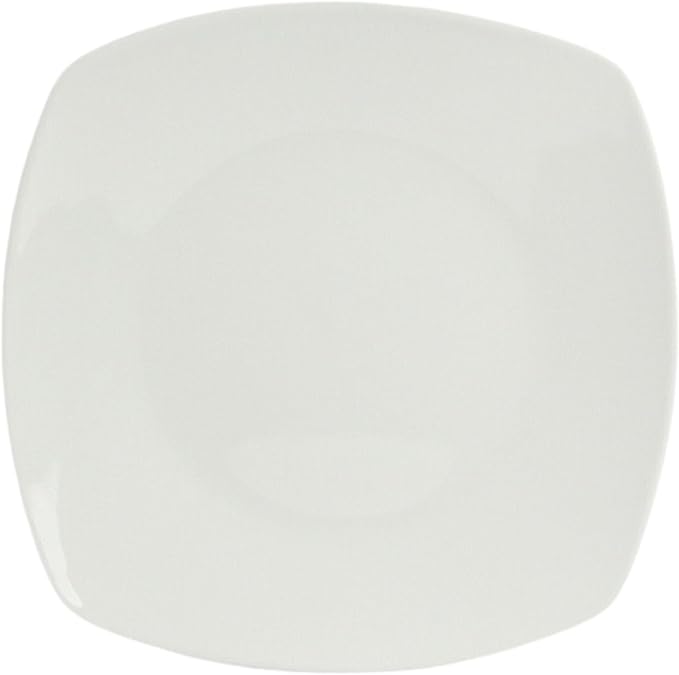 10 Strawberry Street Simply Square 16 Piece Dinnerware Set, Porcelain, White