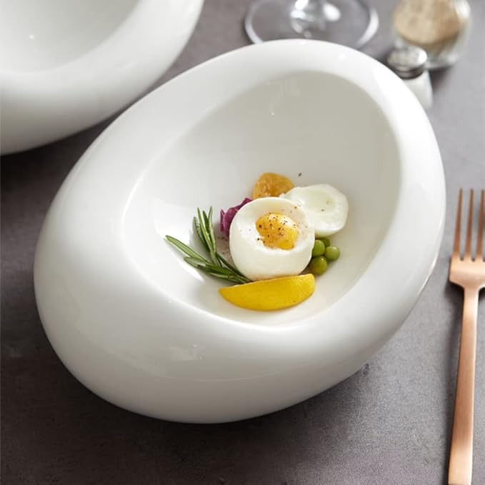 Kitchen Plates Serving Plate Tray Ceramic Salad Plate Restaurant Cuisine Cold Dishes Restaurant Plates(10 inch)