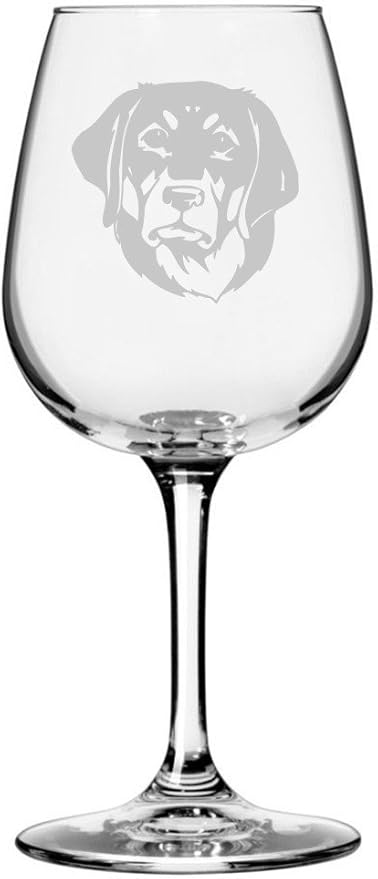 Etched Laser Art Transylvanian Hound (Hungarian) Personalized Dog Themed Etched 12.75oz Wine Glass Custom Dog Breed Wine Glasses for Pet Lovers, Personalized Birthday Gift for Men & Women