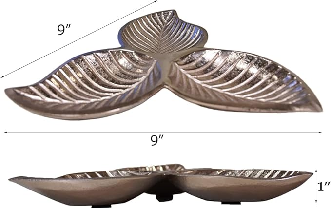 BBH Home's Handmade Bronze Novelty Shaped Aluminium Tray 8.26 x 8.26 x 0.98 AMBBVK038AB2020