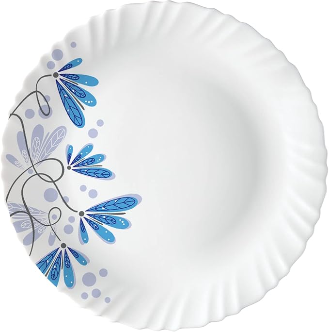 Borosil Gourmet Dinnerware Set For 6, 35 Pieces, White Dinner Plates and Bowls Sets, Chip Resistant Tempered Opal Glass, Stain Resistant, Dishwasher & Microwave Safe Dinner Set For Gifting, Serves 6