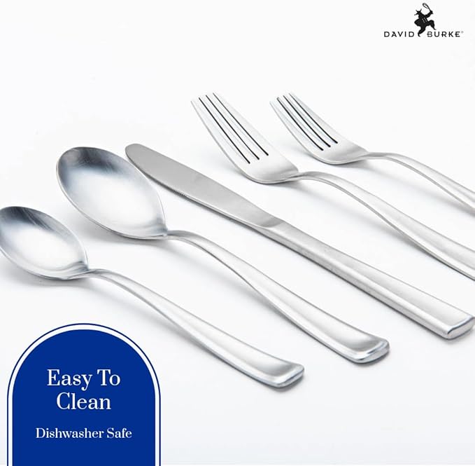 David Burke 20-Piece Avignon Flatware Set - Premium Stainless Steel Silverware, Elegant Utensil Set, Service for 4