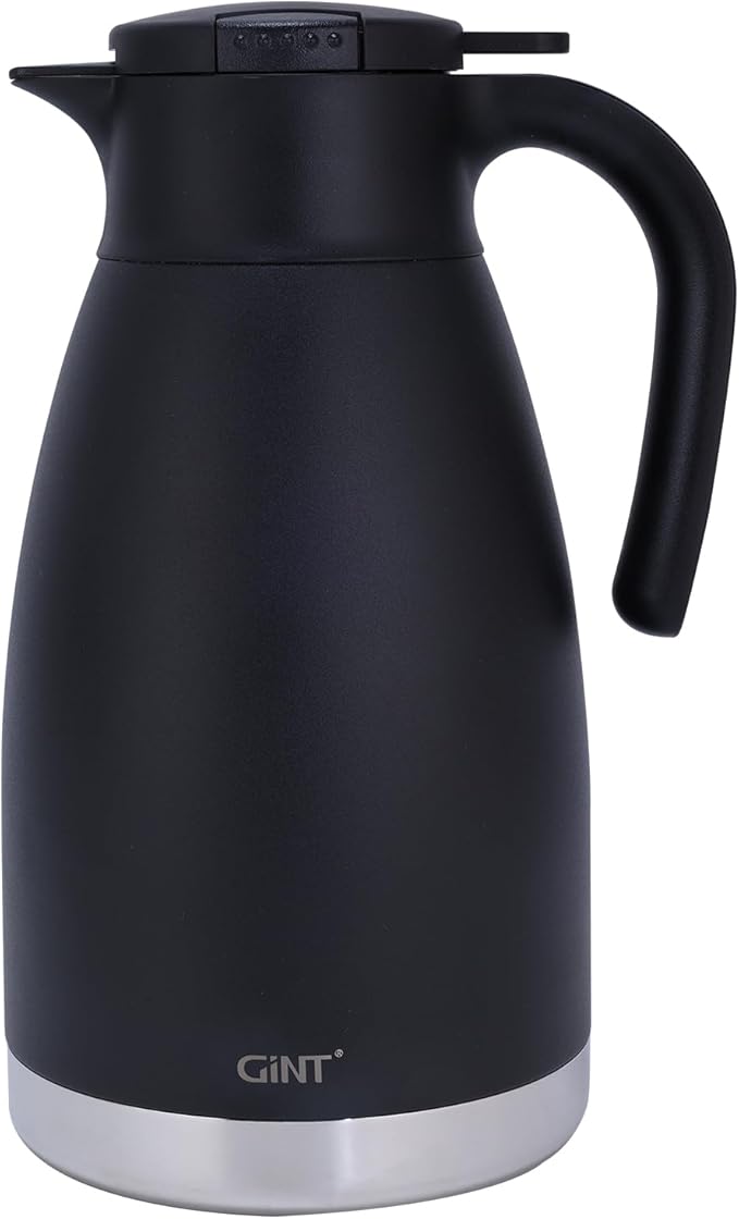 GiNT 74oz Thermal Coffee Carafe with Infuser β Insulated Tea Carafe, Removable Filter, Dishwasher-Safe | 2.2L 10+ Cups, Leak-Proof Seal & Pinch-Release | Stainless Steel for Office & Events