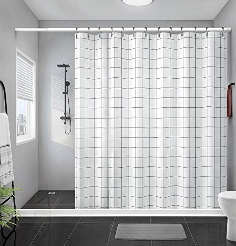 Goowin Shower Curtain Hooks, 12 Pcs Shower Curtain Rings, Stainless Steel Brush Nickel Shower Curtain Hooks Rings Rust Proof, Smooth Sliding Anti-Drop Double Shower Hooks for Shower Curtain (Nickel)