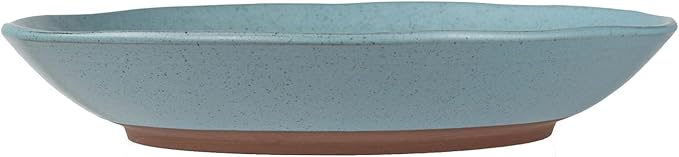 Sango 16-Piece Stoneware Dinnerware Set for 4, Semi-Matte Teal Plates and Bowls Sets with Rustic Speckled Glaze, Ceramic Dish Set, Elegant Boho Farmhouse Dishes, Microwave & Dishwasher Safe, Kaya Blue