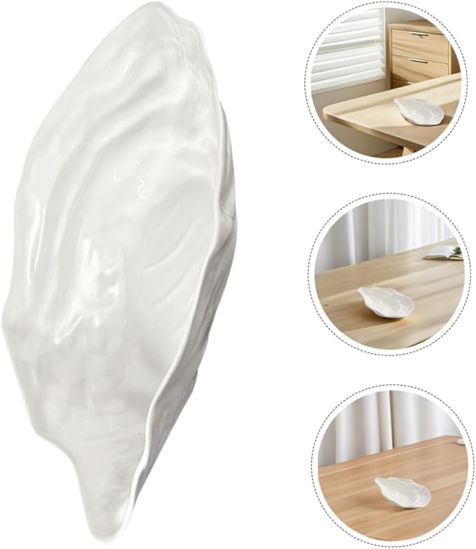 Ceramic Oyster Shell Tray Seafood Salad Plate Restaurant Home Decorative Salad Bowl Multipurpose Appetizer