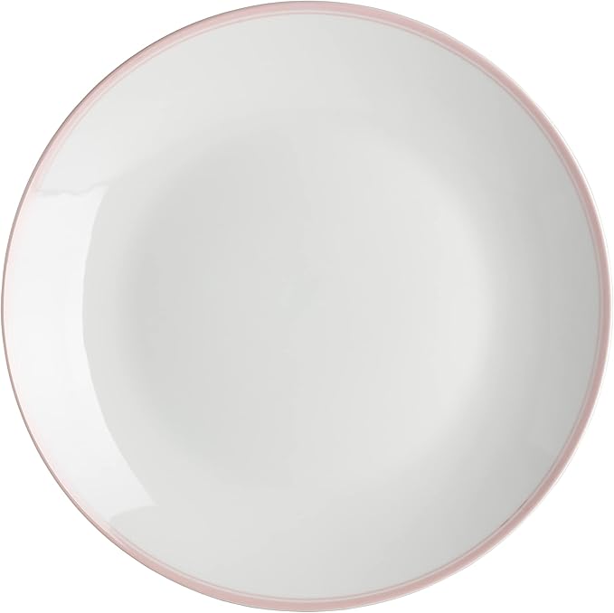 10 Strawberry Street Coupe Double Line 12 Pc, Pink Dinnerware Set, Misty Rose,SM-1200-CP-P