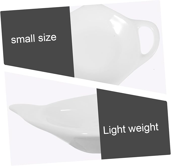 PRETYZOOM 4pcs Practical Ceramic Snack Plate Small Bowls Sauce Dish White Multi-use for Dipping Appetizers Desserts Family Restaurant