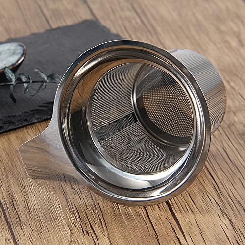 Extra Fine Mesh Tea Infuser Stainless Steel Tea Strainer for Loose Leaf Tea and Coffee, Tea Steeper with Large Capacity and Easy to Clean, Single Handle for Hanging on Teapots, Mugs, Cups