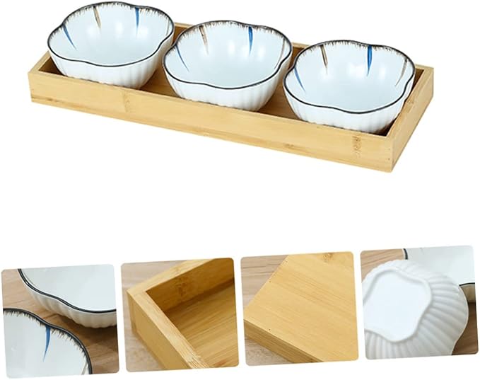 Alipis Japanese Snack Plate Set Snack Tray Serving Plate for Dried Fruit Appetizer Condiment Family Restaurant
