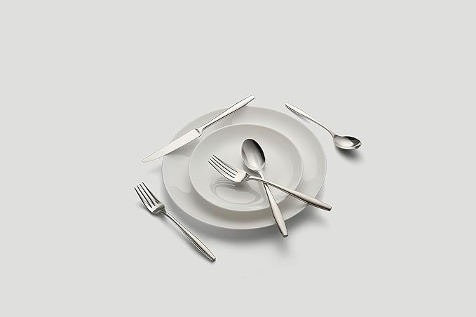 CAMBRIDGE Silversmiths Katerina Mirror 20-Piece Flatware Set, Service for 4, Silver