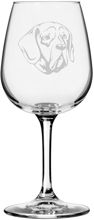 Etched Laser Art Personalized Dog Themed Etched Wine Glass - Custom Dog Breed Wine Glasses, Ideal for Pet Lovers, Unique Birthday Gift for Men & Women, Personalized Gift - Pachon Navarro, 12.75 oz