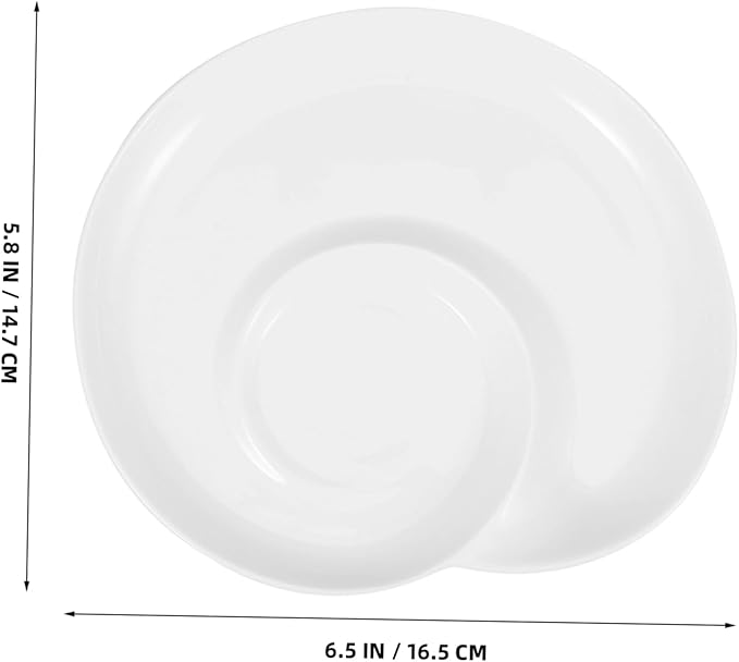 Ceramic Divided Dumpling Plate Decorative Sauce Dish for Sushi Appetizers and Salads Delicate Dessert Plate for Home Events and Gatherings