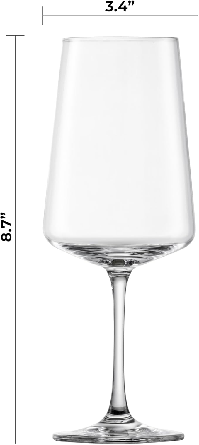 Schott Zwiesel MioVino German Made Crystal Glass, 17 Oz. Red Wine (Set of 4), Clear