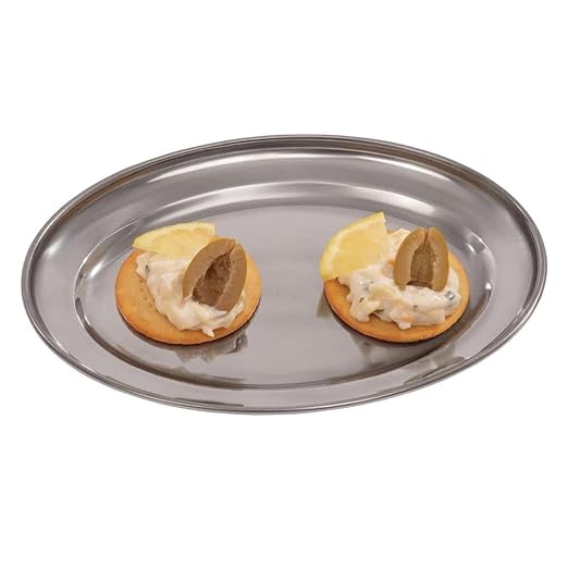 Olympia K360 Serving Flat, Oval, 8", Silver