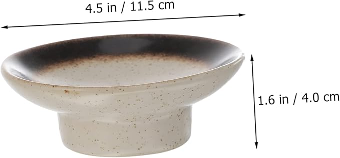 Happyyami 3-Piece Japanese Ceramic Snack Plate Set Condiment Storage Dish for Dipping Sauces Decorative Sauce Dish for Home for Sushi and Appetizers