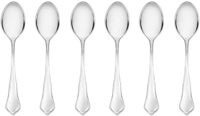 Gerlach G01-0030P-ZHEX-06PU-S1S1-01 Flatware Serving Set with 6 Pieces of Tea Spoons Onda Box and shine-G01-0030P-ZHEX-06PU-S1S1-01, Stainless Steel