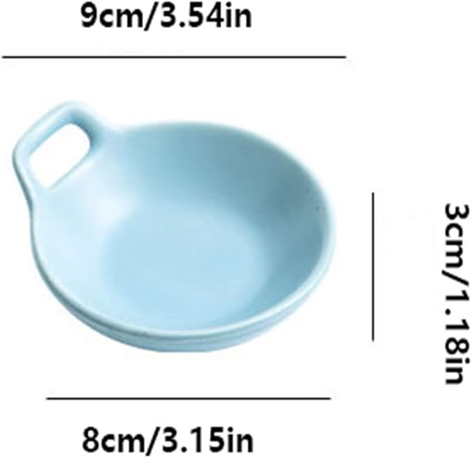 Dinner Plate Appetizer Plate Multipurpose Sauce Dish Household Ceramic Dipping Bowl Kitchen Tableware Salad Sauce Plate Dipping Dish Dressing Dish Snack Plate S