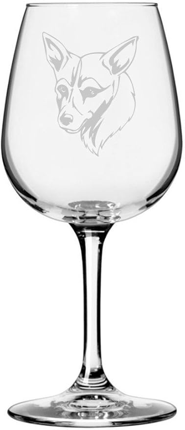 Norwegian Lundehund Dog Personalized Custom Themed Etched 12.75oz Wine Glass