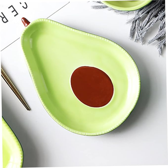 Avocado Shape Ceramic Plate Appetizer Plate Creative Ceramic Tableware
