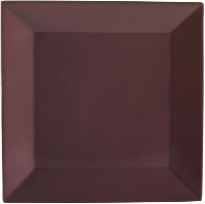 CAC China KC-6-PLM Color Arts 6-Inch Stoneware Square Plate, Plum, Box of 36