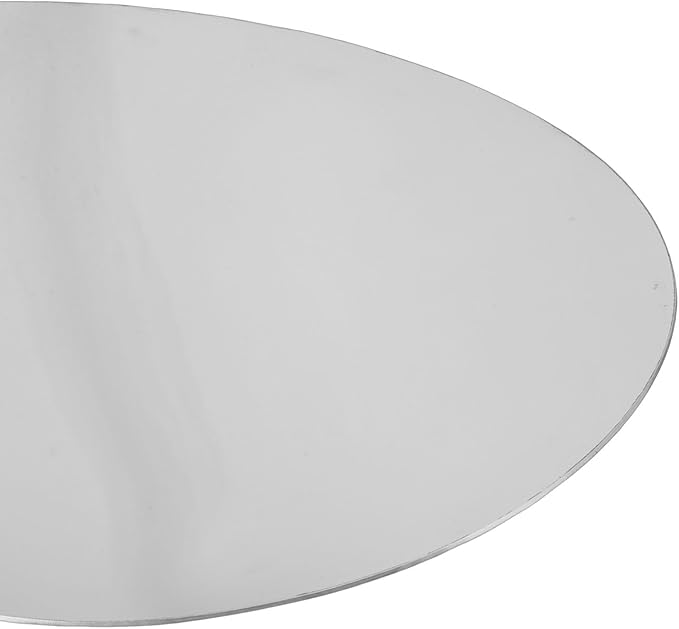 Metal Serving Tray, Stainless Steel Platter for Fruit Snacks Candy Chocolate Appetizer, with Elegant Silver Finish, for Coffee Table Home Decor Wedding Party (L)