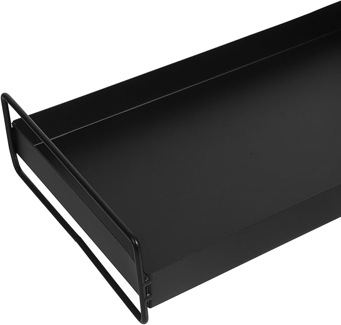 BESPORTBLE Metal Serving Tray with Side Handles for Fruit Snacks Beverage Decorative Coffee Table Organizer Plate Multi-use Display and Serving Platter for Home Office Party