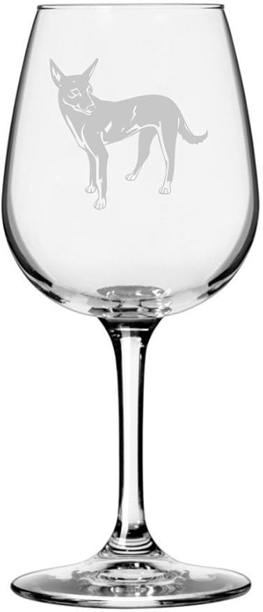 Etched Laser Art Formosan Mountain (Takasago) Personalized Dog Themed Etched 12.75oz Wine Glass Custom Dog Breed Wine Glasses for Pet Lovers, Personalized Birthday Gift for Men & Women