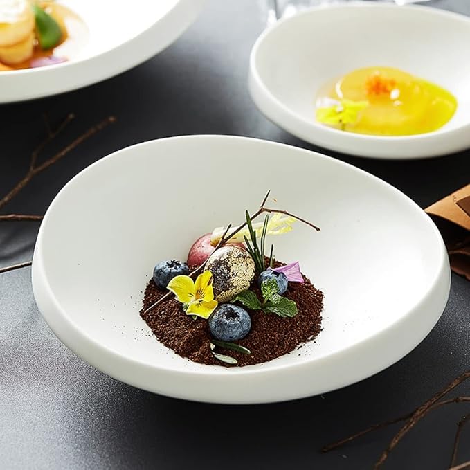 Modern Large Dinner Plates Serving Plate Serving Tray Ceramic Plate Dish Plate Household Cold Dish Dish Cold Dish Plate Dinner Plate Hotel Tableware Stackable Dinner Plates(Large)