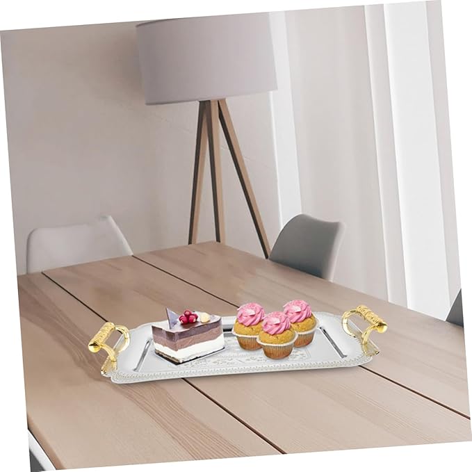 PRETYZOOM Serving Plates Euro Pallet Snacks Plate Beverage Serving Tray for Home Decor