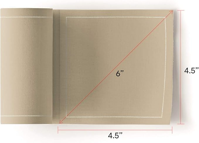 MY DRAP Cocktail Napkins, Reusable Cotton Napkins on a Roll 4.5 x 4.5 IN (100 Napkins, Sand)