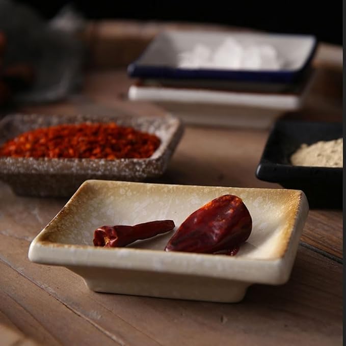 FAREWELL Dipping Bowls Creative Ceramic Household Condiment Plate Snack Snack Plate Dipping Sauce Plate Restaurant Tableware Appetizer Bowls (Color : B)