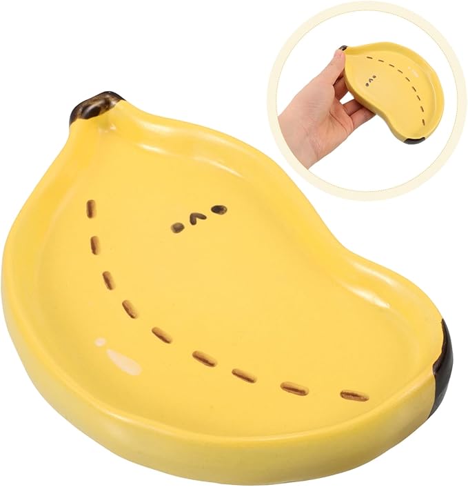 Creative Cute Ceramic Plate for Home Use Hand-painted Snack and Sauce Dish Delicate Serving Platter for Fruits and Appetizers