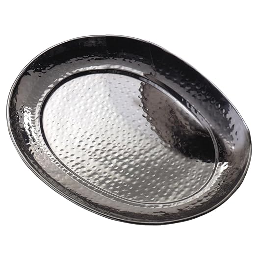 American Metalcraft 15-1/2" x 20" Oval Hammered Tray