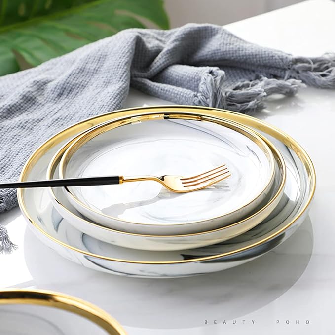 Ceramic Dinnerware Set 26 Piece Dinner Plate Sets Service for 6 Penh Tableware Plates Ceramic Dish Set Ideal As A Gift for Your Family