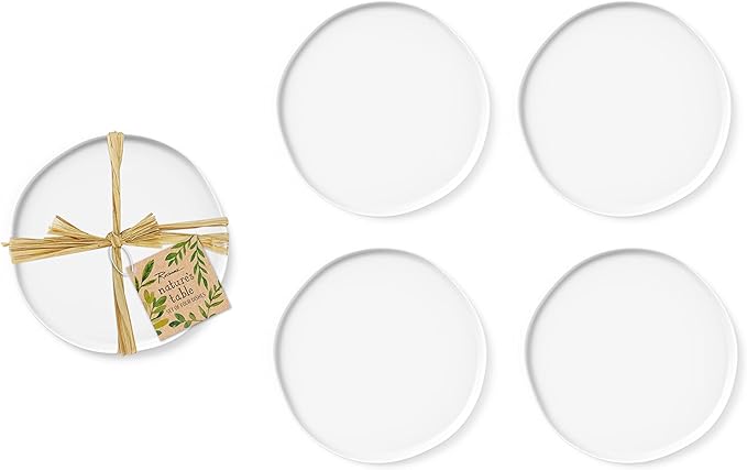 Rosanna Nature's Table White Appetizer Plates S/4