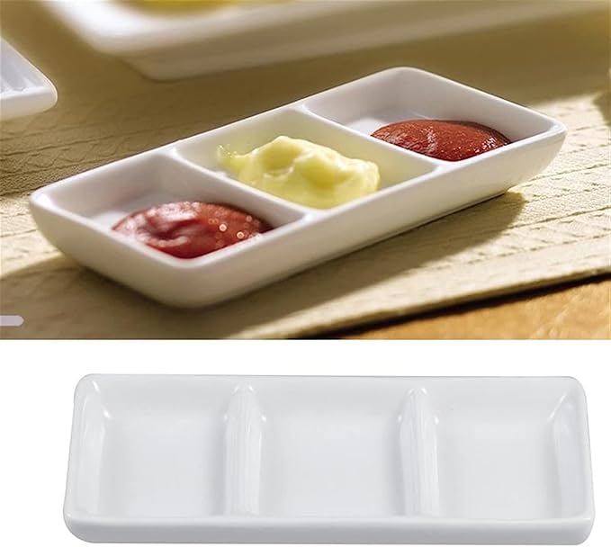Dipping Dish Dip Bowls Snack Bowl Seasoning Plate Ceramic Sauce Pan Snack Gravy Boat Dessert Bowl Home Sauce Set Kitchen Restaurant Appetizer Plate Seasoning Dish (Color : 8inches)