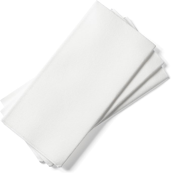 AMERICAN HOMESTEAD Paper Napkins - White Disposable Linen-Like Dinner Napkins - Restaurant-Quality Table Serviettes for Weddings, Parties, and Events - 15.75" x 15.75" - 100 Count