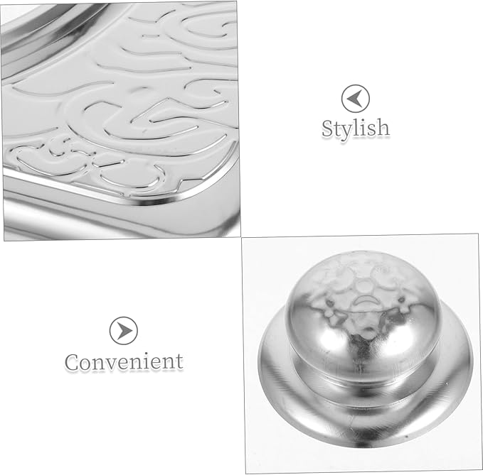 PRETYZOOM Stainless Steel Serving Tray Rectangular Lid for Parties Buffet Trays for Dishes Chilled Food