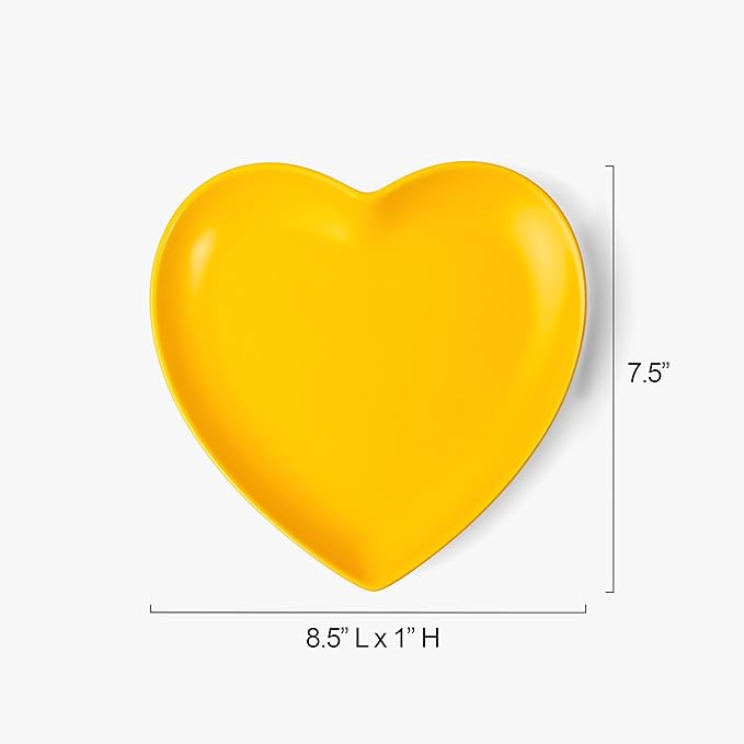 Love Ties Gifts Love Platter Heart-Shaped Dinner Plate 8.5" (21cm) 2 pcs